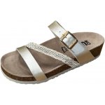 Bio Life Greta dámské nazouváky na klínu světle zlatá – Sleviste.cz