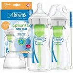 Dr. Brown´s kojenecká láhev širokohrdlá Options transparentní 2x270 ml – Sleviste.cz