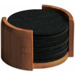 KESPER Podtácky 12 ks 10 cm bambus/plsť černé 58747 – Zboží Dáma
