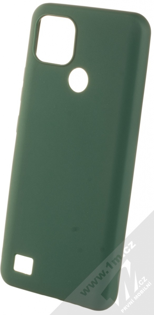 Pouzdro 1Mcz Matt TPU ochranné silikonové Realme C21 tmavě zelené
