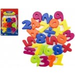 Teddies magnetická písmena 4 cm cca 27 ks plast na kartě 15x21,5 cm – Zbozi.Blesk.cz