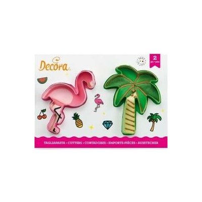 Plameňák a palma plastové vykrajovátko set 2 ks Decora – Hledejceny.cz