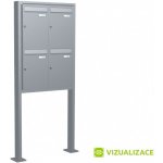 Poštovní schránka C-01 - volně stojící ve stojanu z JPU profilu - lakovaná - RAL 9016 MAT. - BÍLÁ – Zboží Mobilmania