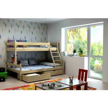 Max-i RUDI PINE patrová vč. roštů bílá