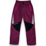 Sezon Dívčí zateplené kalhoty na gumu s manžetou černo růžové – Sleviste.cz