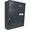 Poštovní schránka 1x poštovní schránka A-01 pro montáž na povrch s 1x zvonkem a přípravou pro HM + opláštění - lakovaná - RAL 7016 MAT. - ANTRACIT