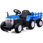 Mamido elektrický traktor New Holland s přívěsem modrý – Zboží Dáma