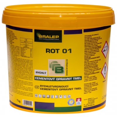 Bralep Jednosložkový cementový tmel pro opravy Bralep ROT 01 3 kg Bílá – Sleviste.cz
