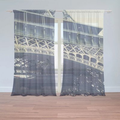 Sablio Záclony Eiffel Tower: 2ks 150x250cm – Hledejceny.cz