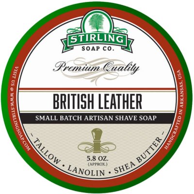 Stirling Soap British Leather mýdlo na holení 170 ml