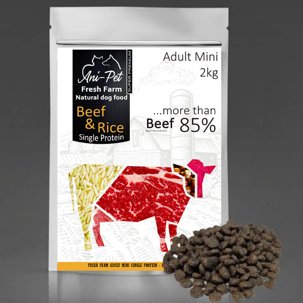 Fresh Farm Adult Mini Single Protein Beef & Rice 2 kg