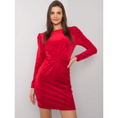 Dámské velurové šaty WN-SK-H614.34X red – Zboží Mobilmania