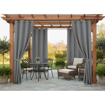 MyBestHome Venkovní zahradní závěs s kroužky MONTANA 155x220 cm šedá – Zboží Dáma