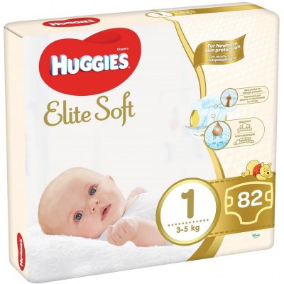 Huggies Elite Soft Newborn 3-5 kg 82 ks – Zboží Mobilmania