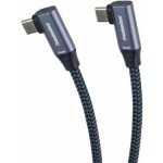 PremiumCord ku31cu3 USB-C zahnutý ( USB 3.2 GEN 2x2, 5A, 100W, 20Gbit/s ), 3m – Sleviste.cz