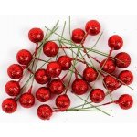 FANDY Cesmína dekorace 12 cm červené glitter – Hledejceny.cz