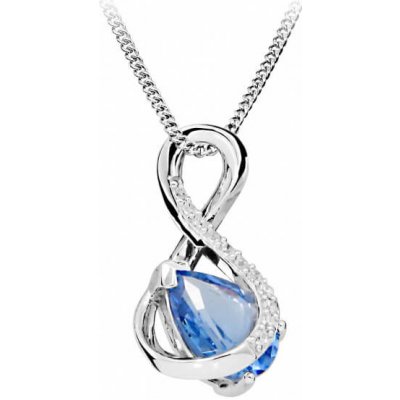 Silver Cat Módní s modrým spinelem a zirkony SC411 – Zboží Dáma