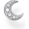 Náušnice Thomas Sabo kusová náušnice Moon pavé silver H2133-051-14