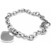Náramek Steel Jewelry náramek se srdcem z chirurgické oceli NR090203