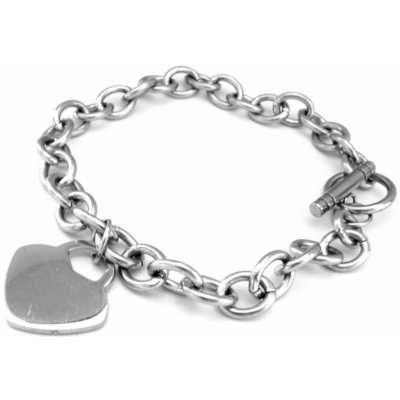 Steel Jewelry náramek se srdcem z chirurgické oceli NR090203