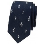 Avantgard Kravata Slim Lux 571-81424 modrá/noty – Zbozi.Blesk.cz