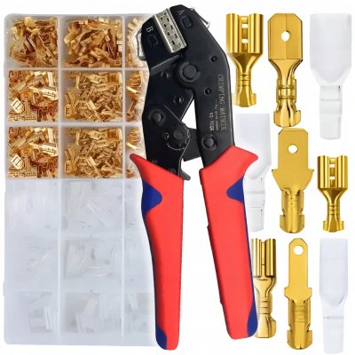 Lisovací kleště na konektory, velká sada automobilových konektorů XXL – Zboží Dáma