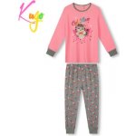 Dívčí bavlněné pyžamo svítící ve tmě kočička MP KUGO Světle růžová – Zboží Mobilmania