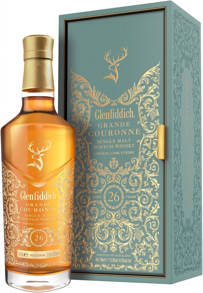 Glenfiddich 26y Grande Couronne Cognac Cask Finish 43,8% 0,7 l (kazeta)