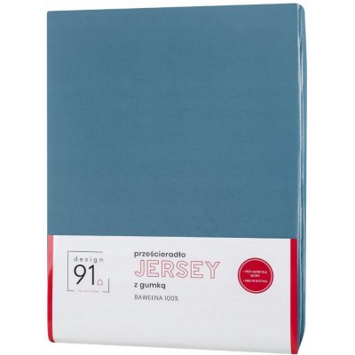 Eurofirany Jersey prostěradlo s gumou Design91 tmavě modré 120x200 – Zboží Dáma
