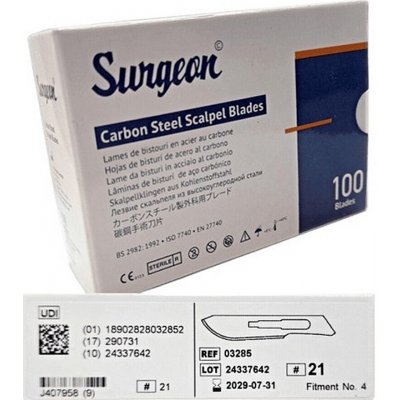 Surgeon Čepelky skalp. č.21 sterilní 100ks – Hledejceny.cz