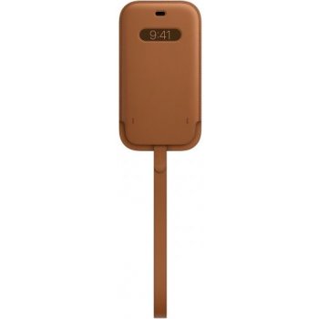 Pouzdro AppleKing kožená kapsa iPhone 12 / 12 Pro se slotem na kartu a podporou Magsafe nabíjení - hnědé