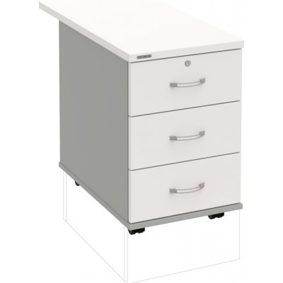 Hobis K 33 Z P 80 3 zásuvky léta podél 80 cm bílá šedá – Hledejceny.cz