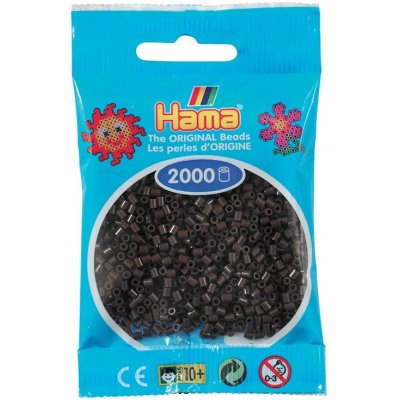 HAMA MINI zažehlovací korálky - TMAVĚ HNĚDÉ - 2 000 ks