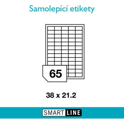 Mondi Samolepicí etikety 100 listů ( 65 etiket 38,1 x 21,2 mm) EL/MF-65L38.1x21.2 – Zboží Živě