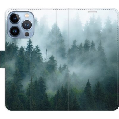 Pouzdro iSaprio Flip s kapsičkami na karty - Dark Forest Apple iPhone 13 Pro