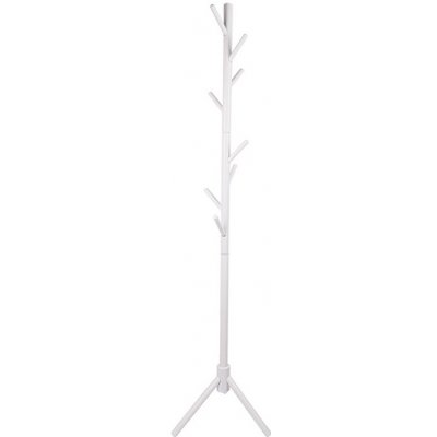 ČistéDřevo Dřevěný stojanový věšák 175 cm - bílý – Sleviste.cz