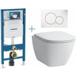 Geberit + Laufen Duofix s tlačítkem Sigma01 Round 111.300.00.5 BY1 – Zboží Dáma