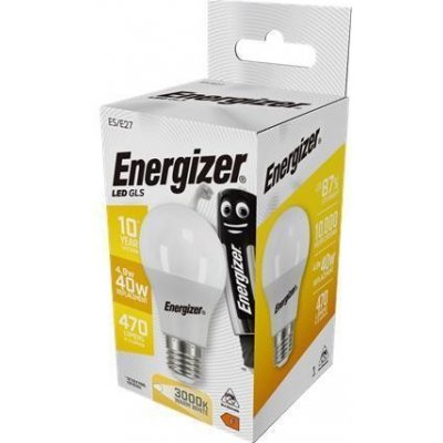 Energizer LED žárovka, E27, globe, 4,9W 40W , 470lm, 3000K – Hledejceny.cz