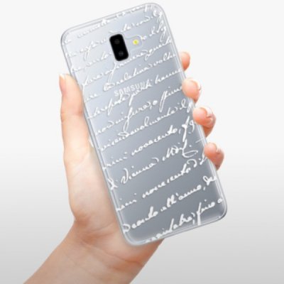 Pouzdro iSaprio - Handwriting 01 Samsung Galaxy J6+ bílé