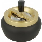 KRCZ Cigaretový popelník kovový otočný Black/gold, 13cm – Zboží Mobilmania