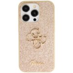 Guess Fixed Glitter 4G Metal Logo třpytivý iPhone 15 Pro Max - zlaté