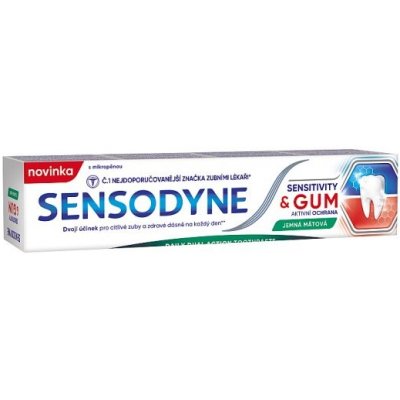 Sensodyne Sensitivity & Gum jemná mátová zubní pasta s fluoridem 75 ml – Zbozi.Blesk.cz