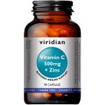 Viridian Vitamin C 500 mg + Zinc 90 kapslí – Hledejceny.cz