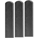 Plotovky plastové, s půlkulatou okrasnou hlavou, černá 78 x 21, délka 0,6 m, balení 1 ks – Zboží Mobilmania