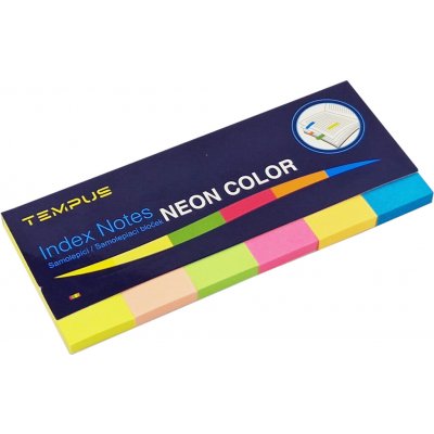 TEMPUS Samolepící bloček Notes Y neon 50 x 20 6 barev – Hledejceny.cz
