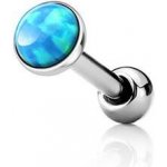 Šperky4U cartilage piercing do ucha světle modrý opál CP1087-OP06-03 – Sleviste.cz