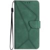 Pouzdro a kryt na mobilní telefon Sony Pouzdro Embossing Pattern Stitchy case Sony Xperia 1 V zelené