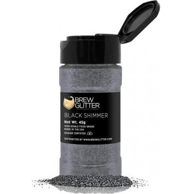 Brew Glitter Jedlé třpytky do nápojů černá Black Shimmer 45 g – Zboží Mobilmania