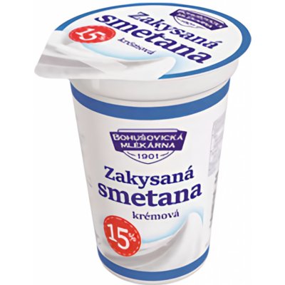 Bohušovická mlékárna Zakysaná smetana 15% krémová 180g – Zbozi.Blesk.cz