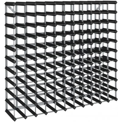 vidaXL Stojan na víno na 120 lahví černý masivní borové dřevo – Zbozi.Blesk.cz